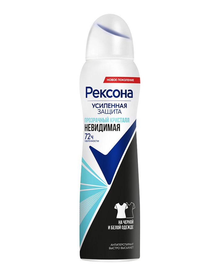 Deodorant-aerosol Թափանցիկ Բյուրեղ Անտեսանելի Rexona 150 մլ.
