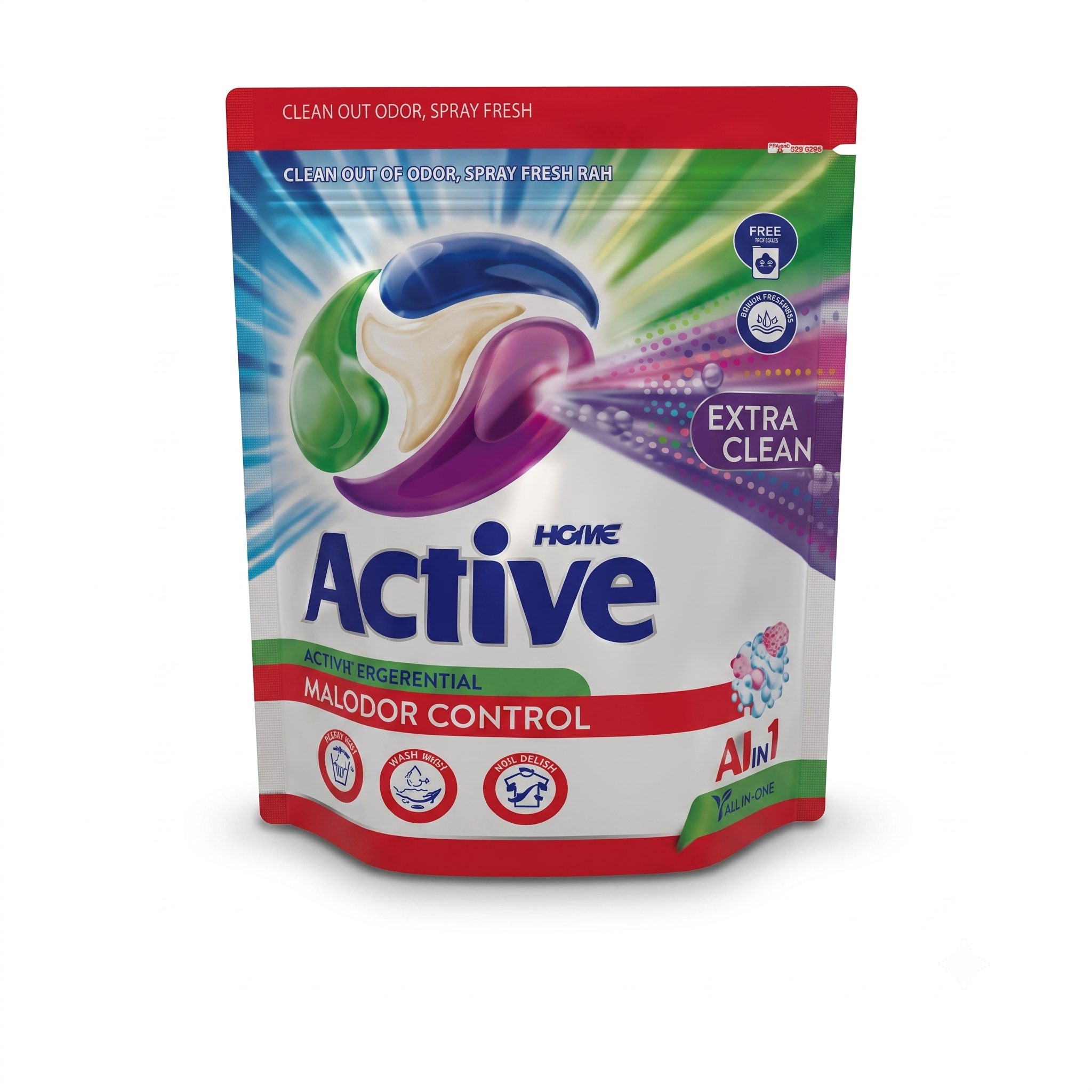 Լվացքի պատիճներ, 15 հատ, գունավոր, Active