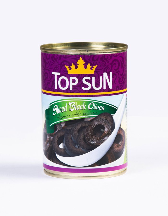 Սև Ձիթապտուղ Կտրատված Top Sun 425 մլ