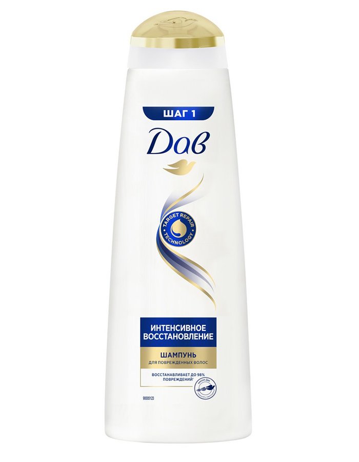 Շամպուն վնասված մազերի համար կանացի «Dove» 380 մլ