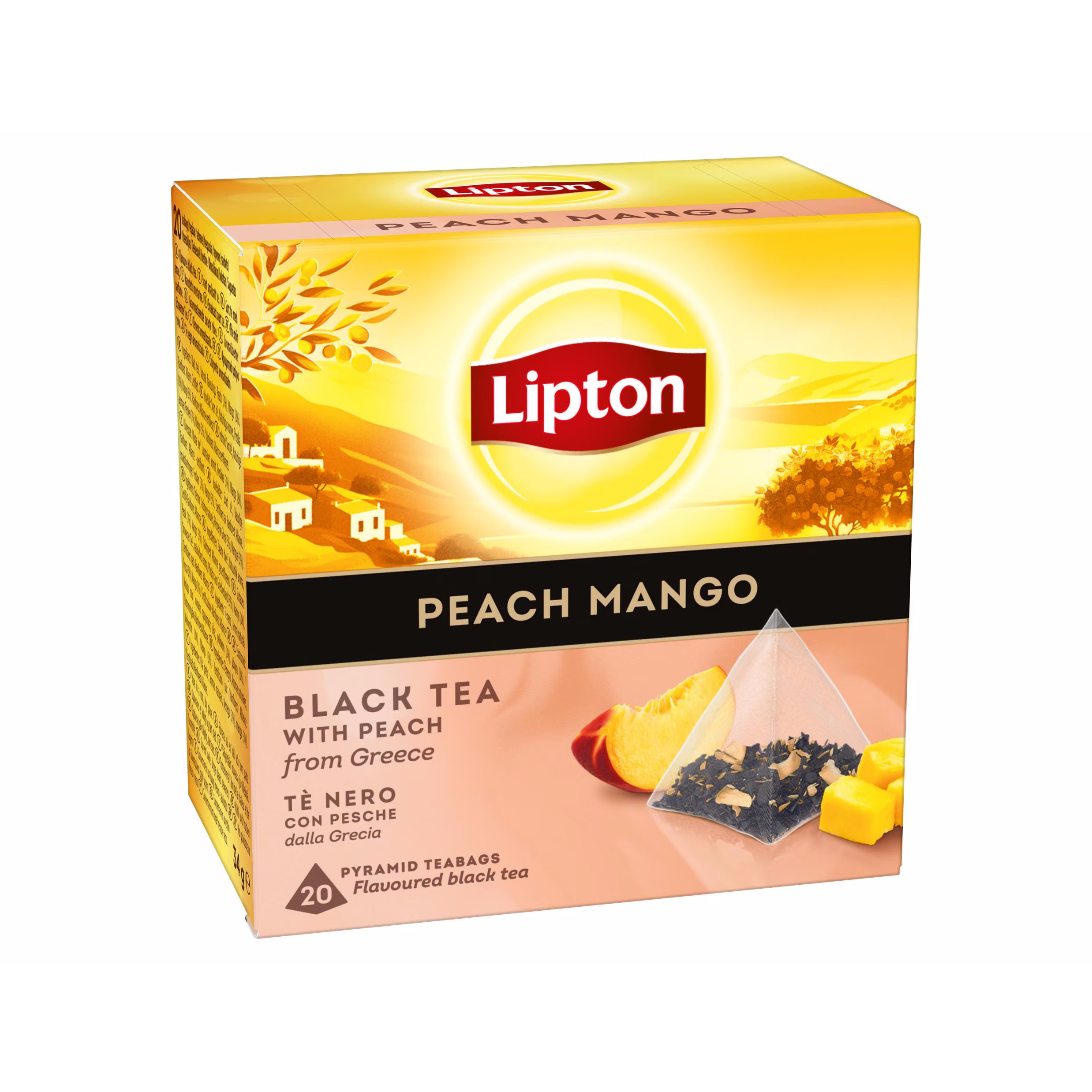 Lipton Դեղձ Մանգո (20 Բուրգ Թեյի պարկուճներ)