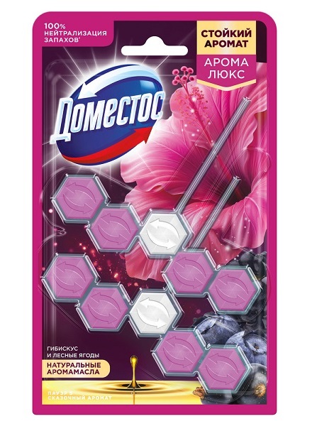 Disinfectant բուրավետ բլոկ for զուգարանի Hibiscus Berries Domestos