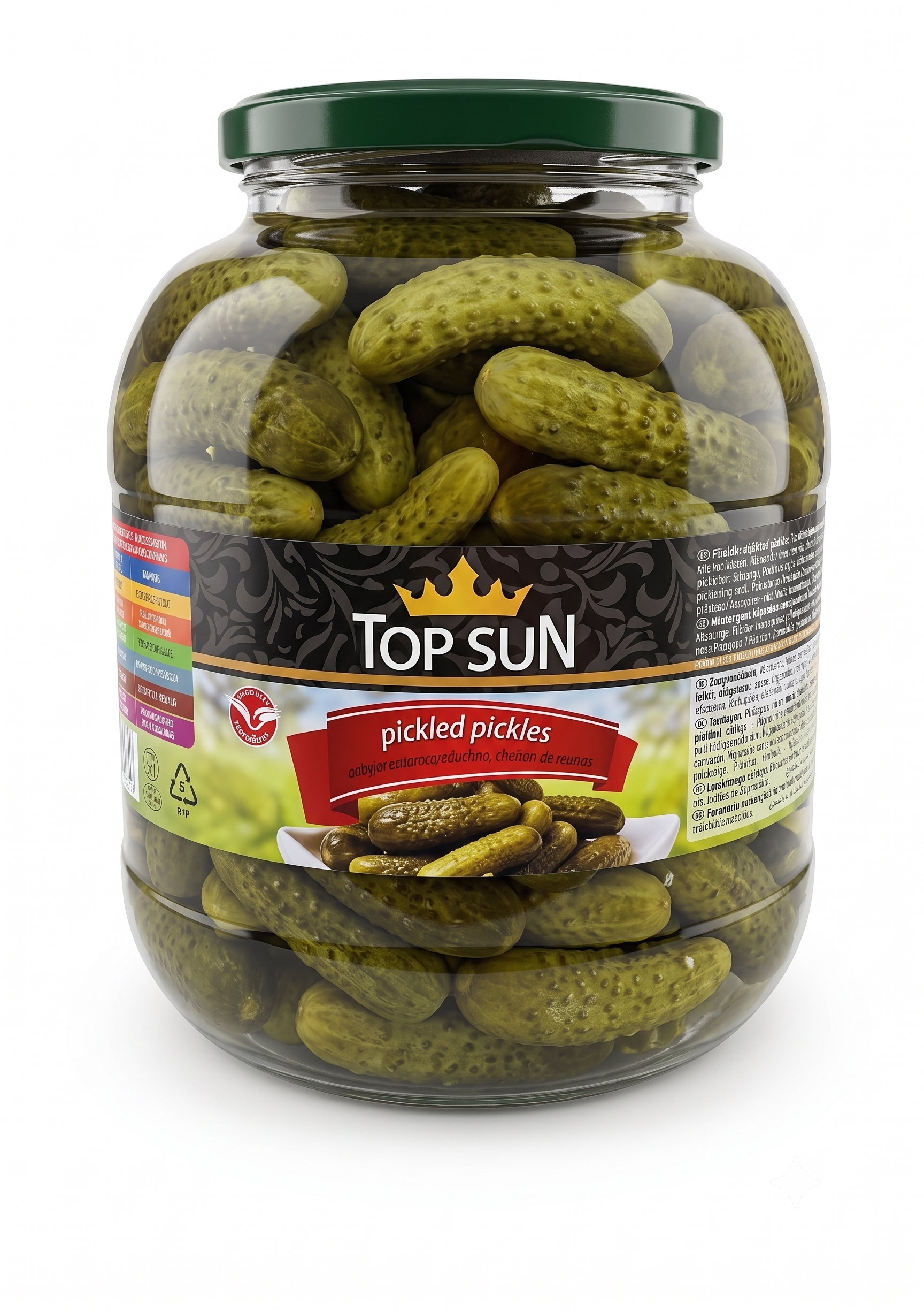 Մարինացված վարունգ, Top Sun 1-4 սմ, 1415 մլ.