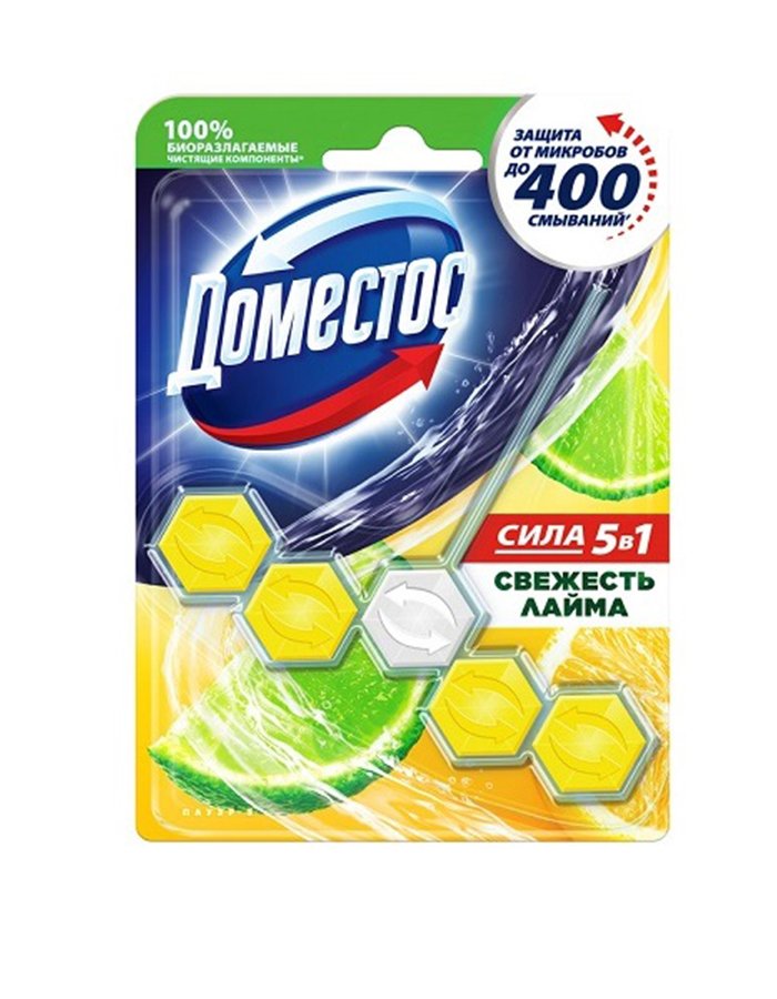 Ախտահանիչ բլոկ զուգարանի Domestos Լայմի թարմություն 1 հատ