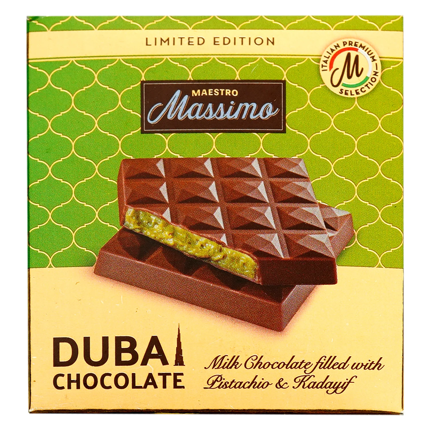 Dubai Կաթ Շոկոլադե Հետ Pistachio Massimo  60 գր.