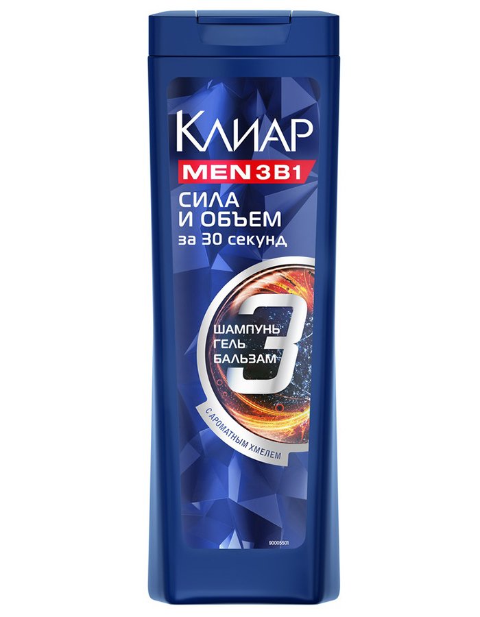 Շամպուն տղամարդու Clear ծավալ և ուժ, 2-ը-1-ում 400 մլ
