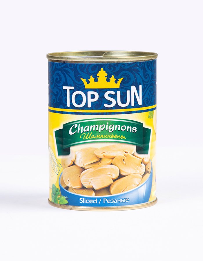 Մարինացված շամպինիոն, կտրատած, 425 գ | Top Sun