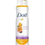 Դեզոդորանտ աերոզոլ Կանացի 0% սպիրտ Dove 150 մլ դեղձ և մարակույա