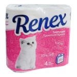 Զուգարանի թուղթ եռաշերտ Renex 4 հատ